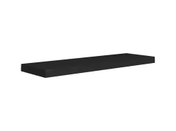 Estantes de pared de pared 2 uds MDF negro 80x23,5x3,8 cm ES66828