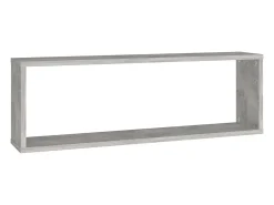 estantes de pared en forma de cubo de madera de ingeniería de color gris hormigón