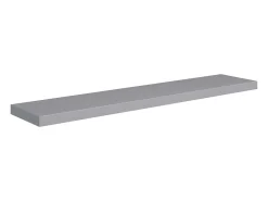 Estantes de pared flotantes 2 piezas gris 120x23,5x3,8 cm MDF