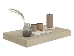 Estantes de pared flotantes 2 piezas roble 40x23x3,8 cm MDF