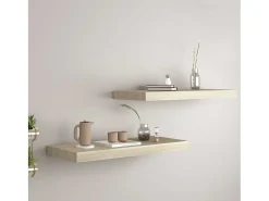 Estantes de pared flotantes 2 piezas roble 60x23,5x3,8 cm MDF