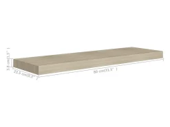 Estantes de pared flotantes 4 piezas Roble 80x23,5x3,8 cm MDF