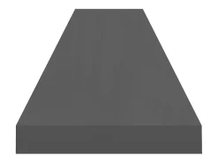 Estantes de pared flotantes 2 uds gris brillo 120x23,5x3,8 cm