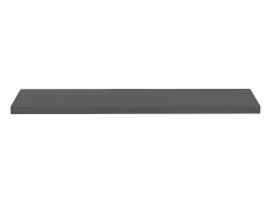 Estantes de pared flotantes 2 uds gris brillo 120x23,5x3,8 cm