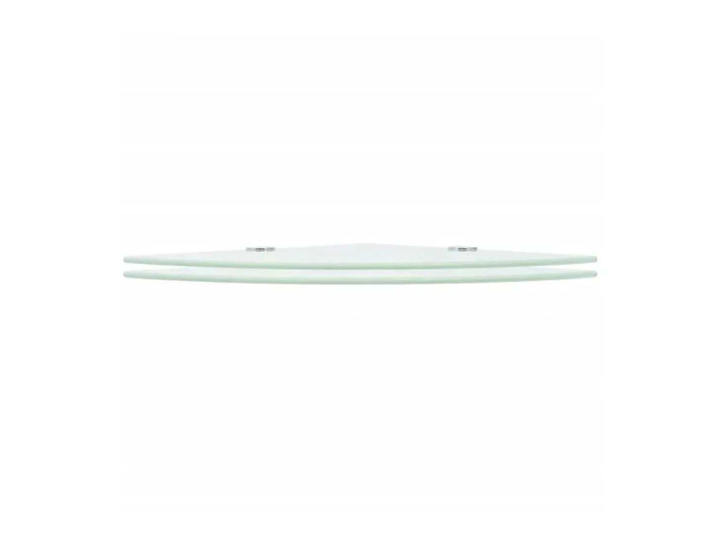Estantes esquina 2 uds soportes cromados vidrio blanco 35x35 cm ES462749