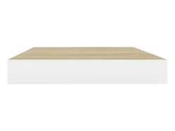 Estantes flotantes 4 piezas roble y blanco 50x23x3,8 cm MDF