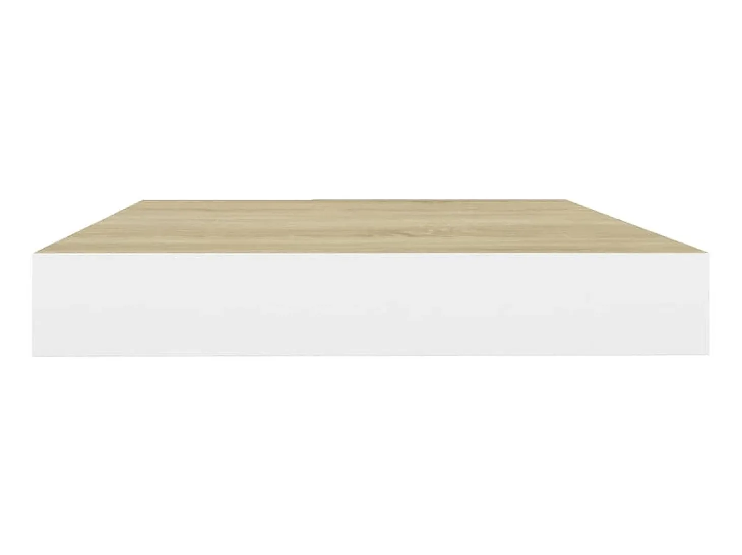 Estantes flotantes 4 piezas roble y blanco 50x23x3,8 cm MDF