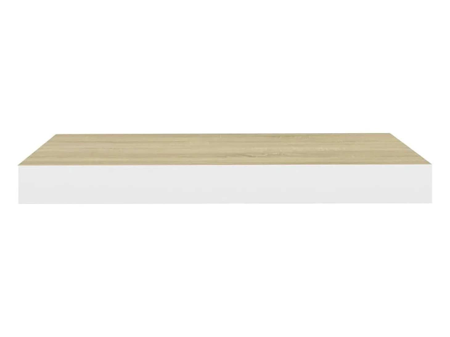 Estantes flotantes 4 piezas roble y blanco 50x23x3,8 cm MDF