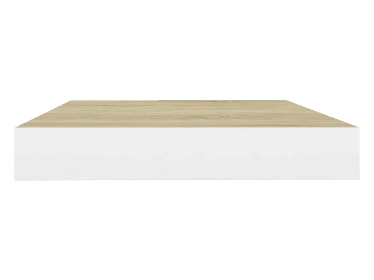 Estantes flotantes 4 piezas roble y blanco 50x23x3,8 cm MDF