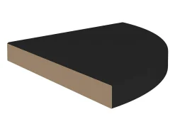 Estantes flotantes de esquina 4 piezas Negro 35x35x3,8 cm MDF