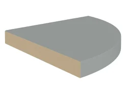 Estantes flotantes de esquina 4 piezas Gris 35x35x3,8 cm MDF