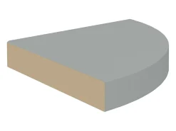 Estantes flotantes de esquina 4 piezas Gris 25x25x3,8 cm MDF