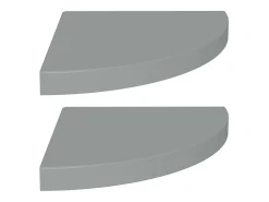 Estantes flotantes de esquina 2 piezas Gris 35x35x3,8 cm MDF