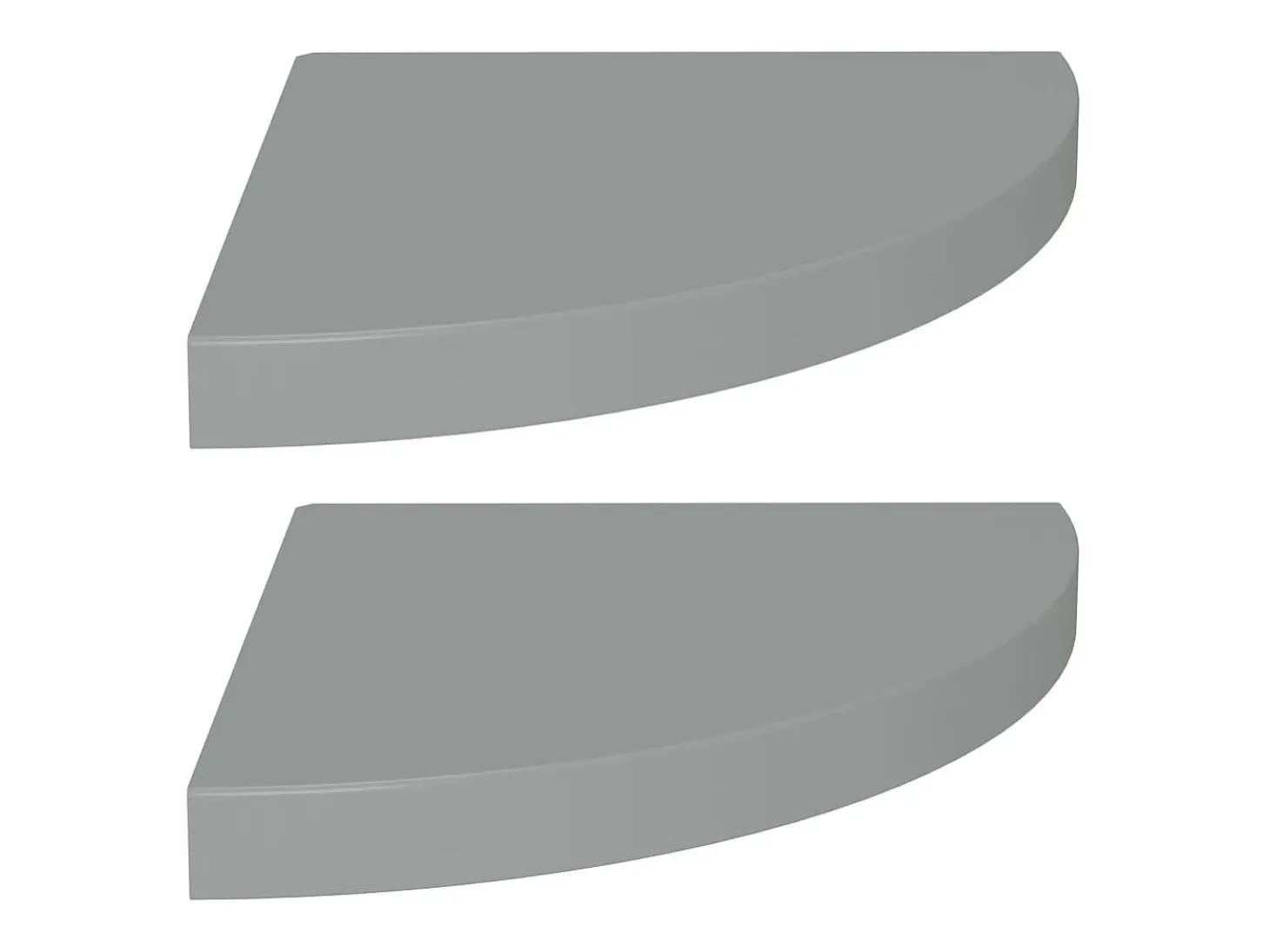 Estantes flotantes de esquina 2 piezas Gris 35x35x3,8 cm MDF