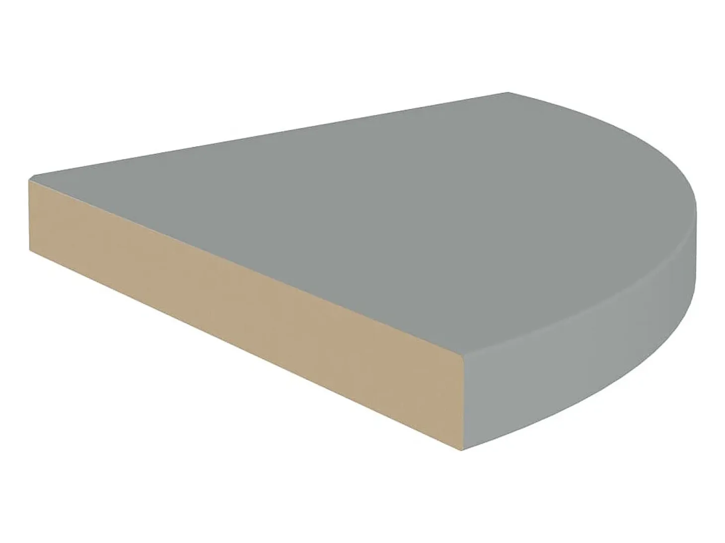 Estantes flotantes de esquina 2 piezas Gris 35x35x3,8 cm MDF