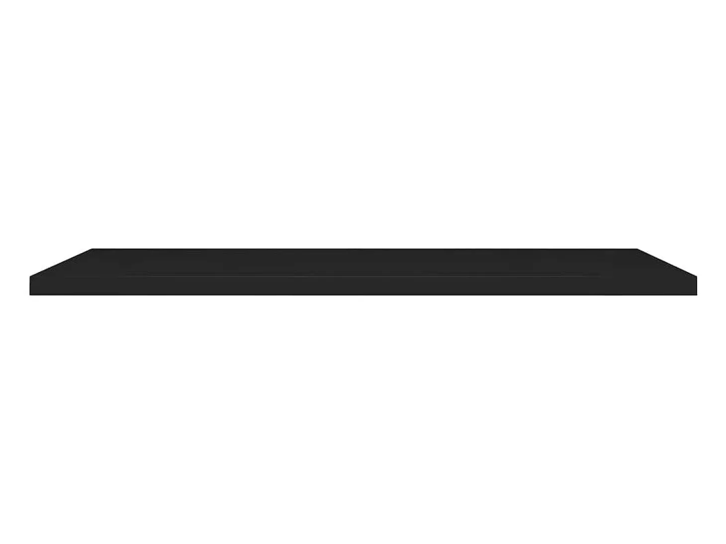 Estantes flotantes de pared 2 uds negro 120x23,5x3,8 cm MDF