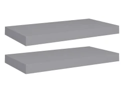 Estantes flotantes de pared 2 piezas gris 50x23x3,8 cm MDF