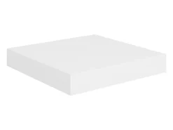 Estantes flotantes de pared 4 piezas blanco 23x23,5x3,8 cm MDF