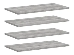 Estantes pared 4 uds madera ingeniería gris Sonoma 60x30x1,5 cm ES874344