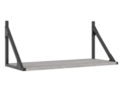 Estantes pared 2 uds madera ingeniería gris Sonoma 60x25x25,5cm ES20024