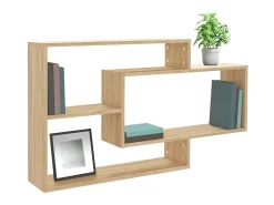 Estantes pared madera contrachapada color roble 104x20x58,5 cm ES69101