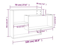 Estantes pared madera contrachapada color roble 104x20x58,5 cm