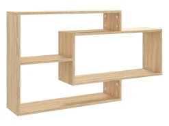 Estantes pared madera contrachapada color roble 104x20x58,5 cm