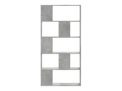 Fairmont Librería de 5 niveles madera gris hormigón 80,5x23,5x162,5 cm