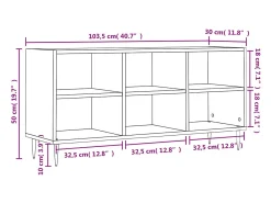 Farmington Hills Mueble de TV madera de ingeniería roble Sonoma 103,5x30x50 cm