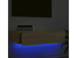 Felizia Mueble de TV con luces LED roble Sonoma 60x35x15,5 cm