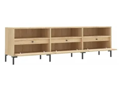 Fem Mueble de TV madera contrachapada roble Sonoma 150x30x44,5 cm