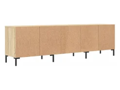 Fem Mueble de TV madera contrachapada roble Sonoma 150x30x44,5 cm