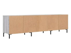 Fem Mueble para TV madera contrachapada gris Sonoma 150x30x44,5 cm