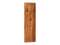 Folker Percheros de pared 2 uds madera maciza de acacia 36x3x110 cm