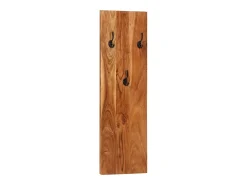 Folker Percheros de pared 2 uds madera maciza de acacia 36x3x110 cm