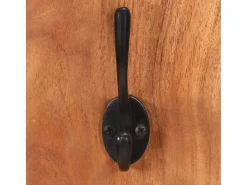 Folker Percheros de pared 2 uds madera maciza de acacia 36x3x110 cm
