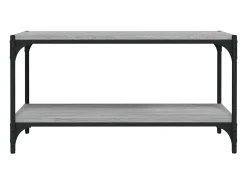 Foster City Mueble para TV contrachapada y acero gris Sonoma 80x33x41 cm
