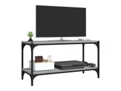 Foster City Mueble para TV contrachapada y acero gris Sonoma 80x33x41 cm