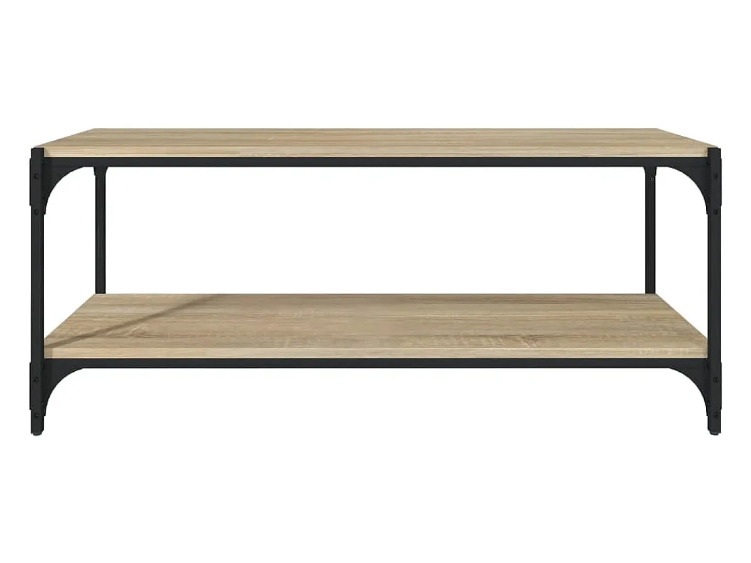 Foster City Mueble para TV contrachapada y acero roble Sonoma 100x33x41 cm