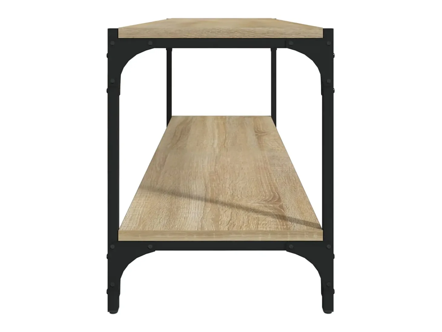 Foster City Mueble para TV contrachapada y acero roble Sonoma 100x33x41 cm