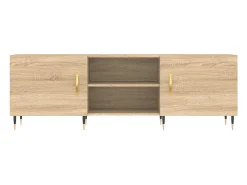 Fouzia Mueble para TV madera de ingeniería roble Sonoma 150x30x50 cm