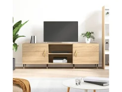 Fouzia Mueble para TV madera de ingeniería roble Sonoma 150x30x50 cm