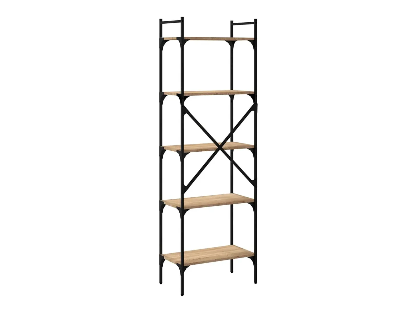 Fredrikstad Librería de 5 estantes madera roble Sonoma 56x31,5x174 cm