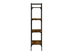 Fredrikstad Librería de 4 estantes madera roble ahumado 56x31,5x138,5 cm