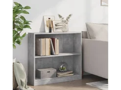 Freekje Estantería de madera contrachapada gris hormigón 80x24x75 cm