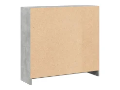 Freekje Estantería de madera contrachapada gris hormigón 80x24x75 cm