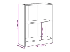 Freekje Estantería madera de ingeniería roble Sonoma 60x24x76 cm