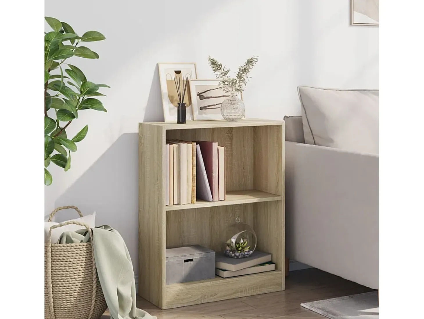 Freekje Estantería madera de ingeniería roble Sonoma 60x24x76 cm