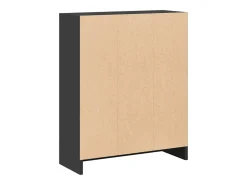 Freekje Estantería madera de ingeniería negro 60x24x76 cm