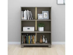 Fryvik Estantería HAMAR madera maciza pino gris claro 85x35x112 cm
